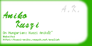 aniko kuszi business card